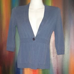 BCBG Max Azria Women's Blue Cardigan Sweater